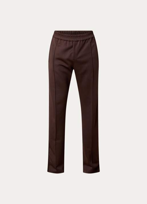 Rhude Trofeo straight fit joggingbroek met steekzakken - voorkant 2 chocoladebruin