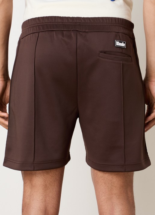 Rhude Trofeo straight fit korte joggingbroek met logo - achterkant donkerbruin