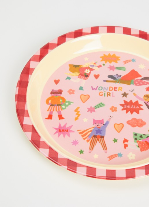 Rice Bord 21,5 cm - detail roze
