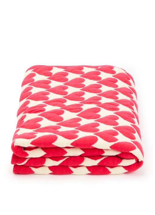 Rice Cloud plaid 90 x 75 cm - voorkant paars
