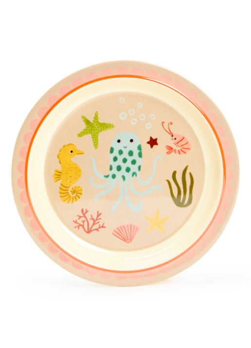 Rice Kinderbord 22 cm  - voorkant bruin