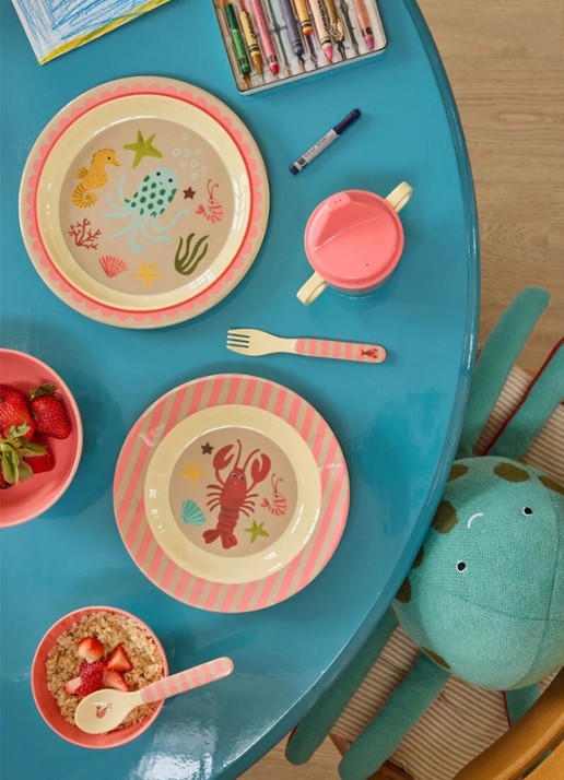 Rice Kinderbord 22 cm  - voorkant 2 bruin