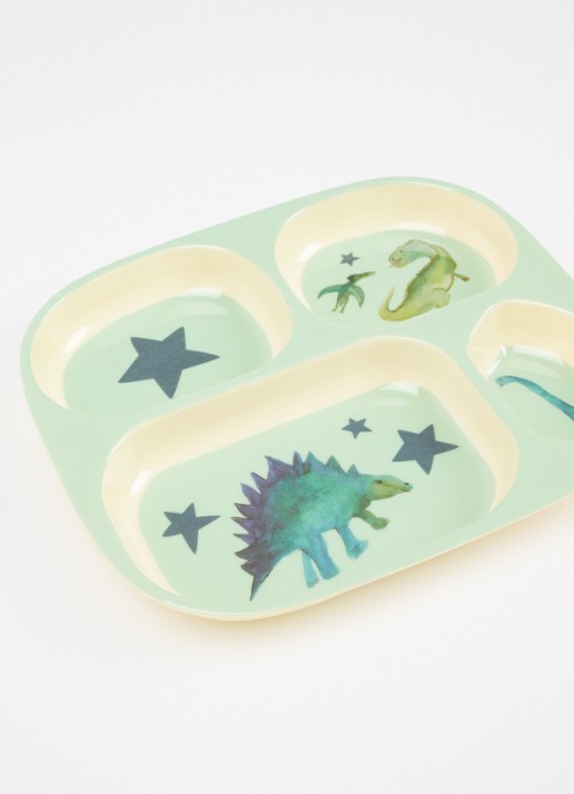 Rice Kinderbord 24 cm - voorkant 2 lichtblauw