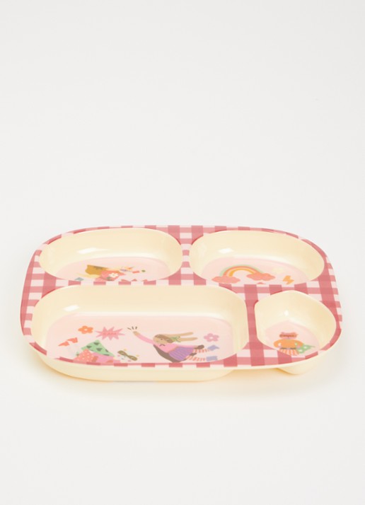 Rice Kinderbord 25 cm - voorkant 2 roze