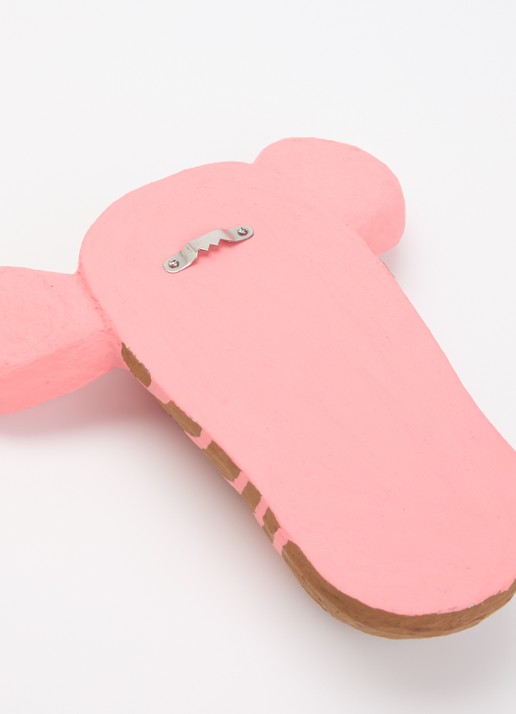 Rice Zebra wanddecoratie 29 cm - voorkant 2 roze
