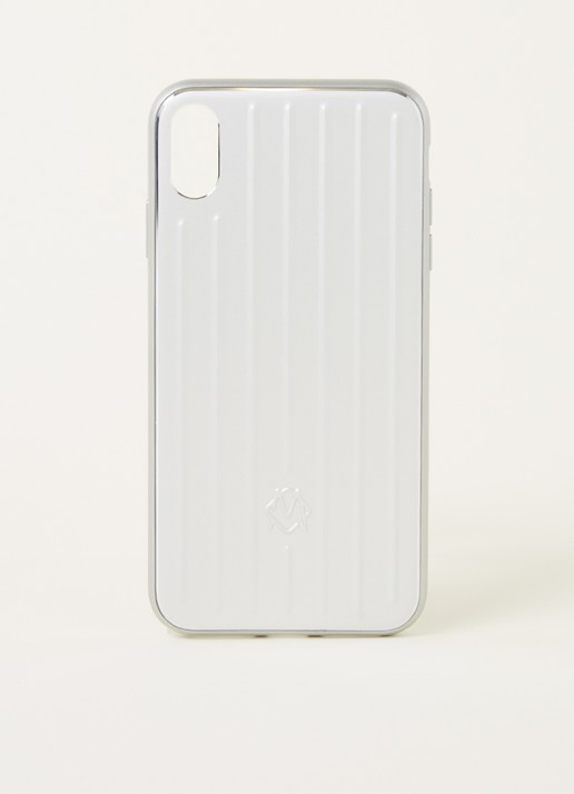 Rimowa Aluminium Groove telefoonhoes voor iPhone XS Max - voorkant zilver