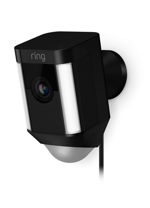 Ring Spotlight Cam Wired beveiligingssysteem - voorkant zwart