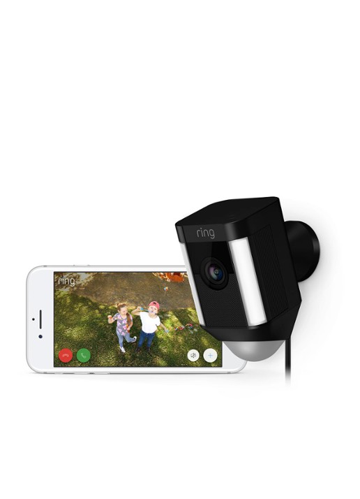 Ring Spotlight Cam Wired beveiligingssysteem - voorkant 2 zwart