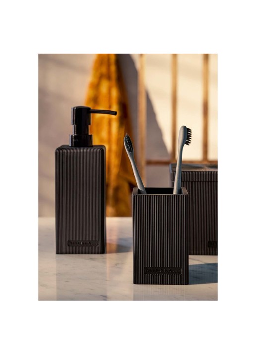 Rituals Acora pot voor wattenschijfjes 11 cm - voorkant 5 zwart