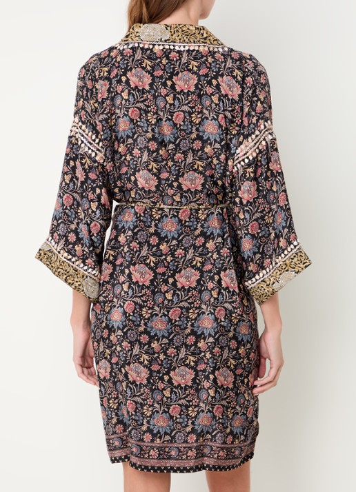 Rituals Jaypur kimono met print - achterkant 3 zwart