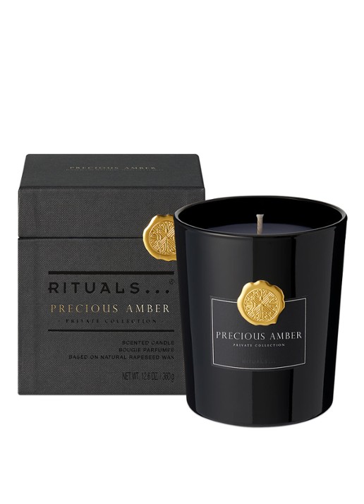 Rituals Precious Amber geurkaars - voorkant 2 zwart