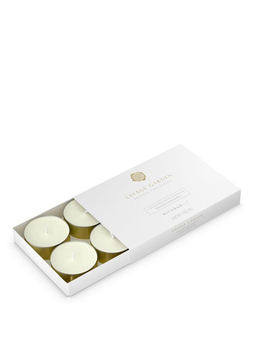 Rituals Savage Garden mini geurkaars set van 6 - voorkant wit