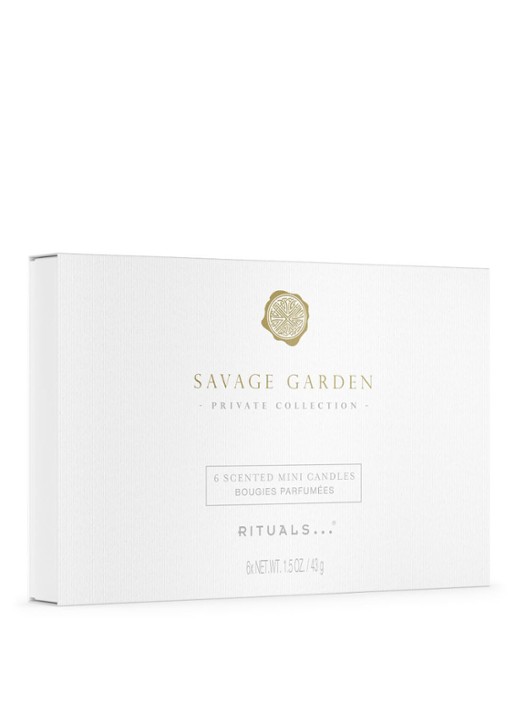 Rituals Savage Garden mini geurkaars set van 6 - voorkant 2 wit