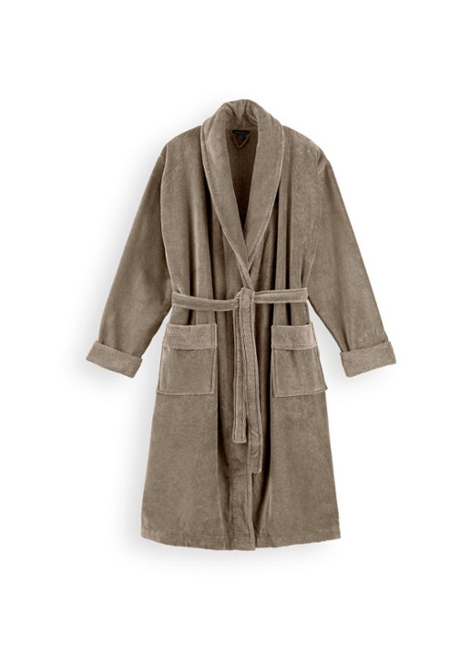 Rituals Super Smooth badjas van katoen - voorkant 3 zand