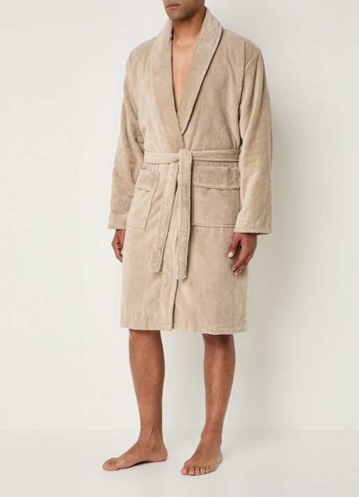 Rituals Super Smooth badjas van katoen - detail 2 zand