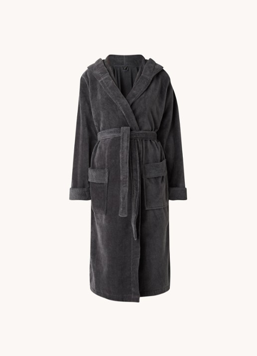 Rituals Super Smooth badjas van katoen - voorkant 2 antraciet