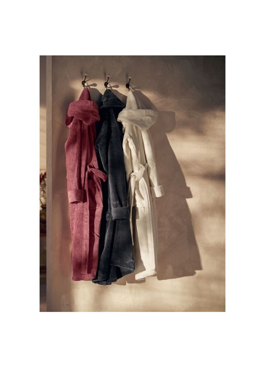 Rituals Super Smooth badjas van katoen - detail 4 donkerroze