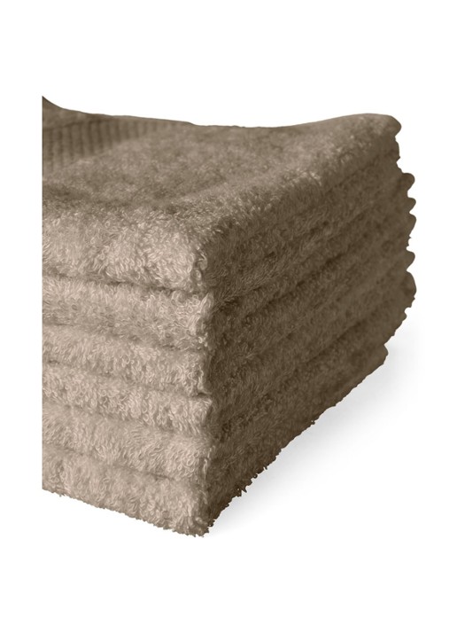 Rituals Super Smooth Cotton gastendoekje 30 x 30 cm set van 6 - voorkant 3 zand