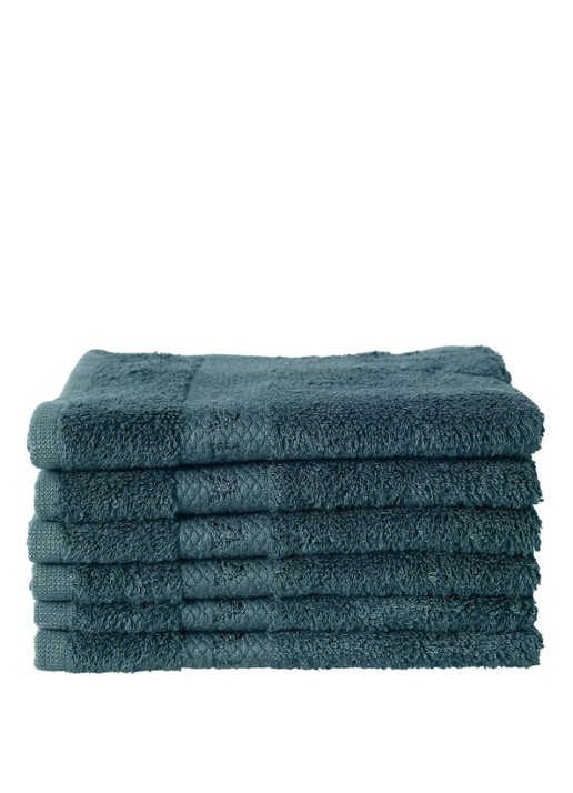 Rituals Super Smooth Cotton gastendoekje 30 x 30 cm set van 6 - voorkant 3 turquoise