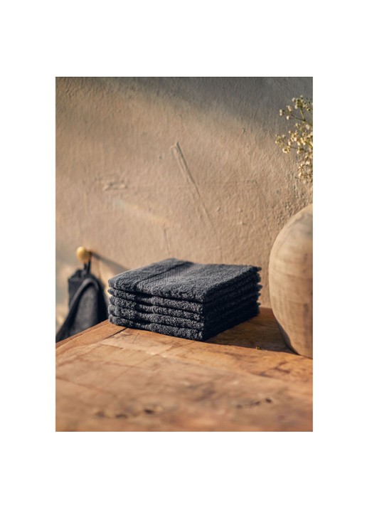 Rituals Super Smooth Cotton gastendoekje set van 6 - voorkant 2 antraciet