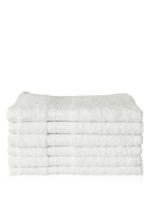 Rituals Super Smooth Cotton gastendoekje set van 6 - voorkant gebroken wit