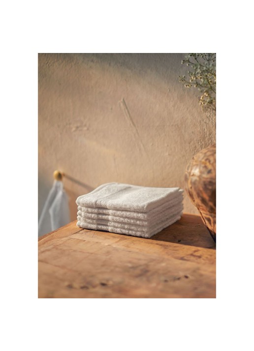 Rituals Super Smooth Cotton gastendoekje set van 6 - voorkant 2 gebroken wit