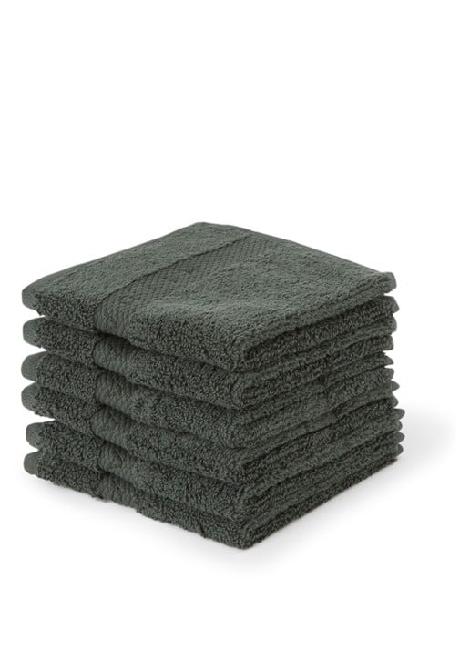 Rituals Super Smooth Cotton gastendoekje set van 6 - voorkant groen