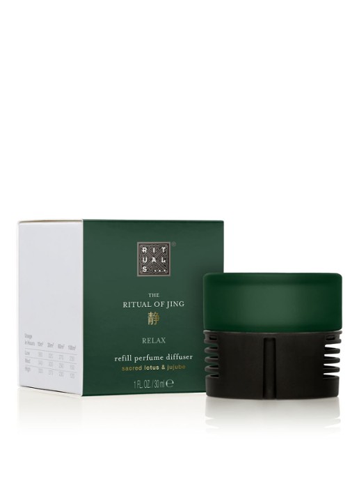 Rituals The Ritual of Jing Cartridge huisparfum geschikt voor Perfume Genie 2.0 - navulling 30 ml - voorkant 2 groen