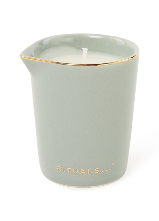 Rituals The Ritual of Jing massage geurkaars 140 gram - voorkant lindegroen