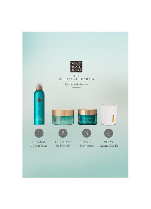 Rituals The Ritual of Karma geurkaars 290 gram - detail 3 turquoise