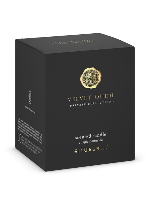 Rituals Velvet Oudh Scented Candle - geurkaars 360 gram - voorkant 6 beige