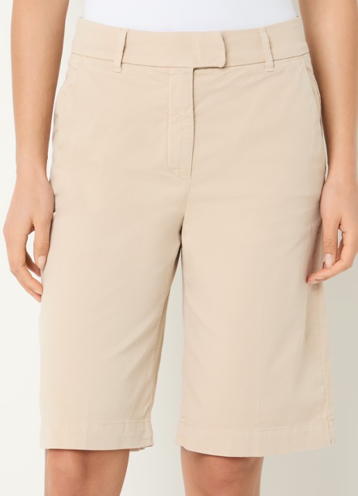 River Woods Base mid waist straight fit korte broek van katoen