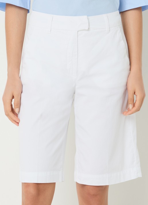 River Woods Base mid waist straight fit korte broek van katoen