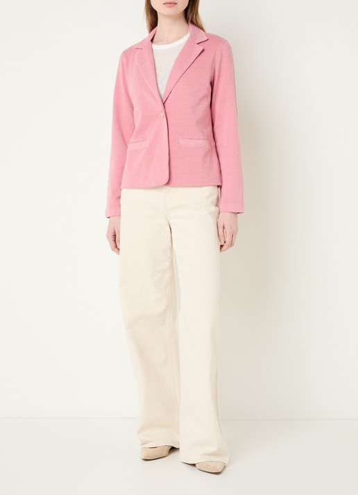 River Woods Blazer met steekzakken - voorkant 4 koraalroze