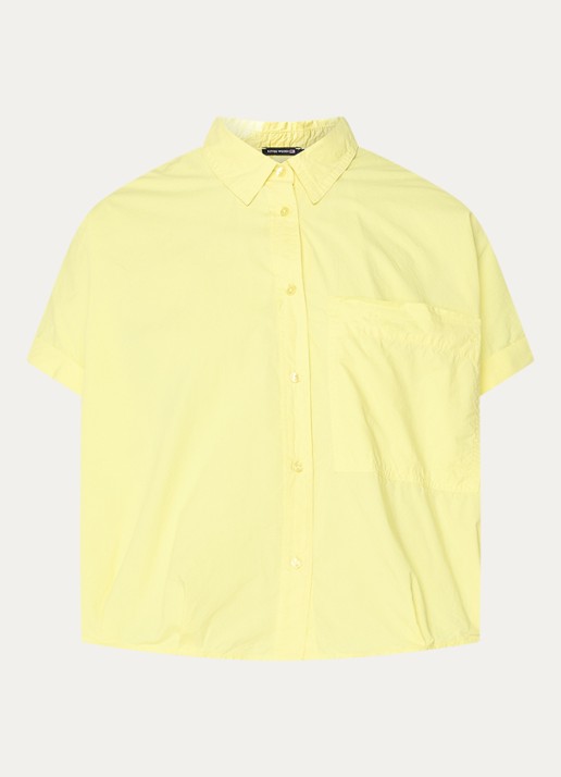 River Woods Blouse met borstzak  - voorkant 2 geel
