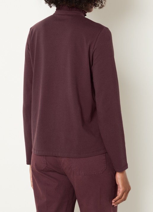 River Woods Blouse met opstaande kraag - achterkant 2 bordeauxrood