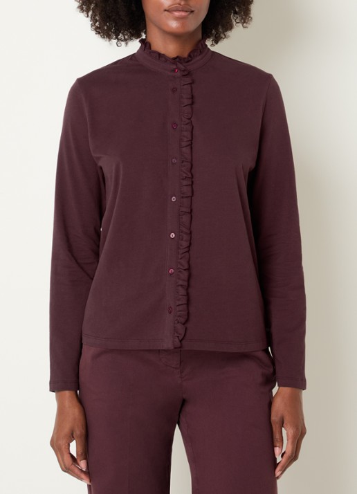 River Woods Blouse met opstaande kraag