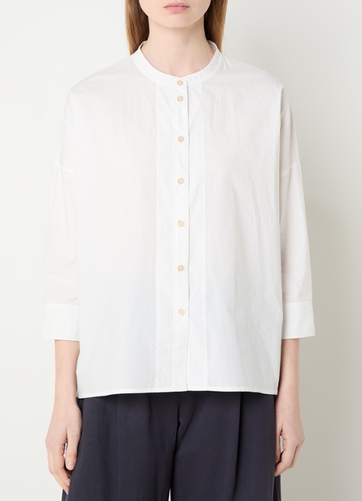 River Woods Blouse met plooidetail