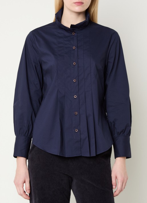 River Woods Blouse met plooidetail
