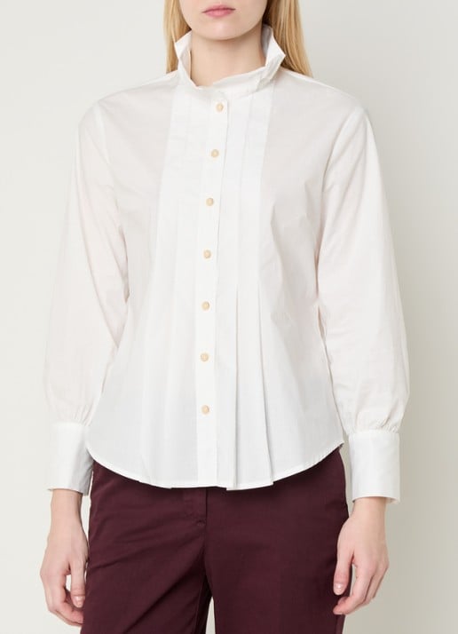 River Woods Blouse met plooidetail