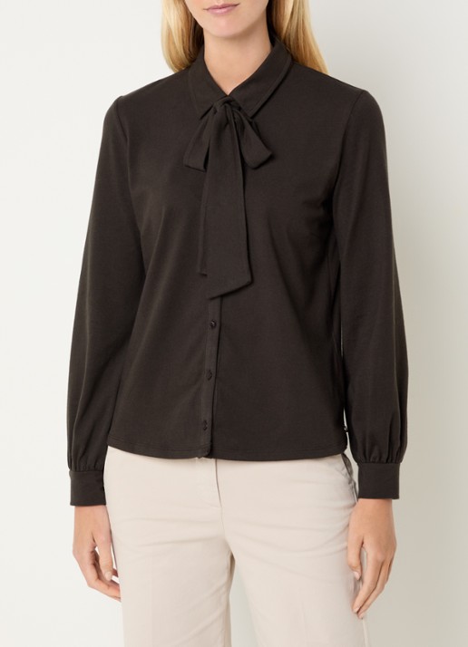 River Woods Blouse met sjaalkraag