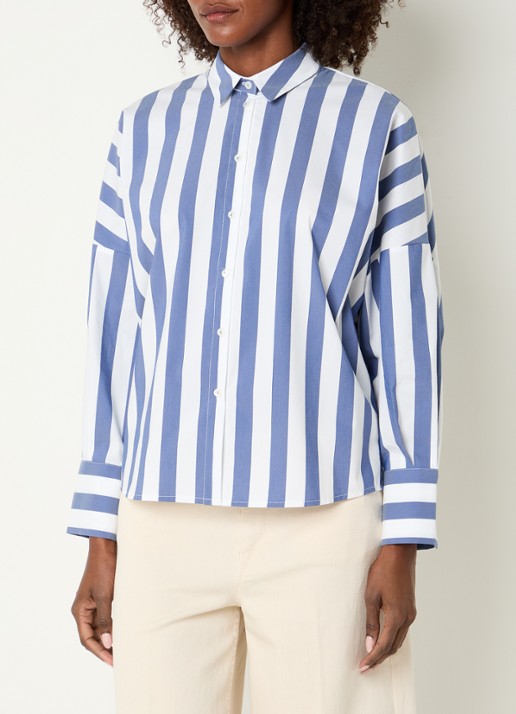 River Woods Blouse met streepprint