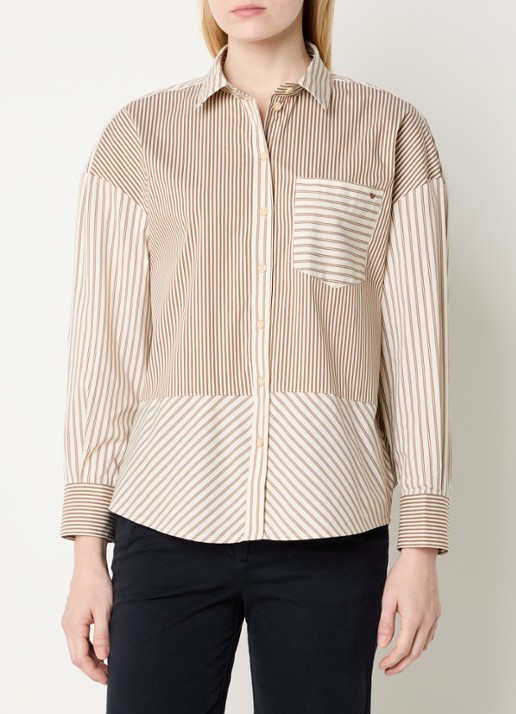 River Woods Blouse met streepprint