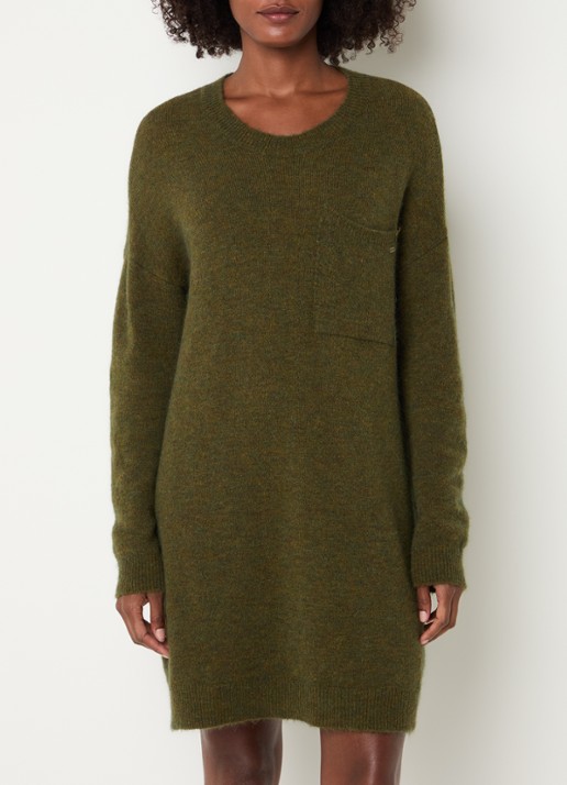 River Woods Fijngebreide mini trui-jurk in alpaca wolblend