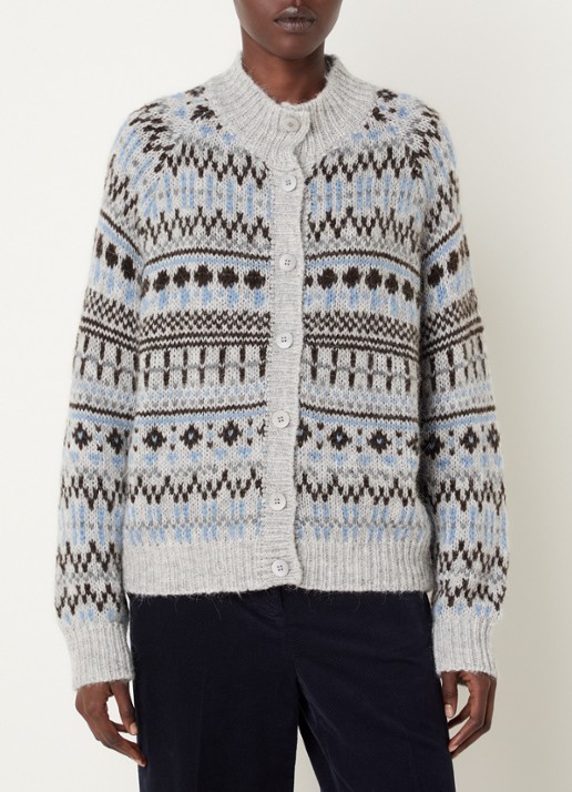 River Woods Grofgebreid vest in alpaca wolblend