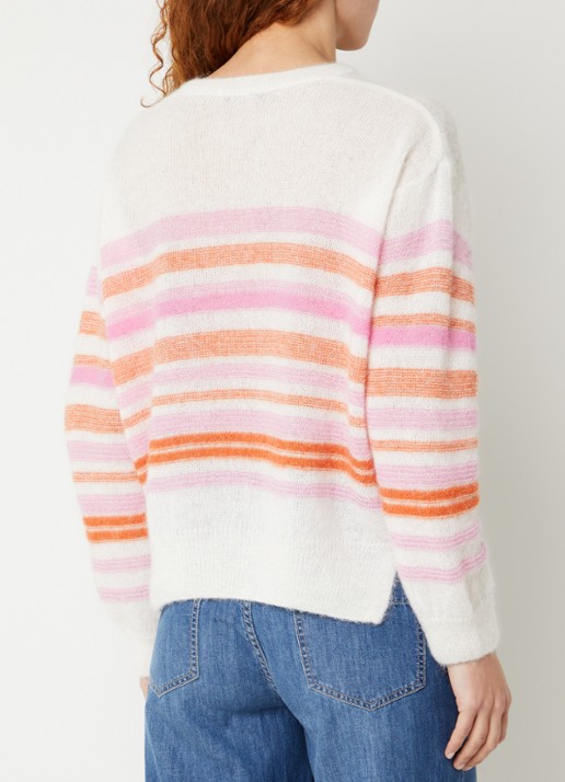 River Woods Grofgebreide trui in alpaca wolblend - achterkant creme