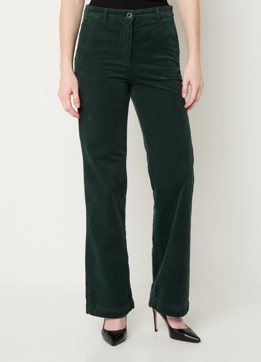 River Woods High waist flared fit pantalon met stretch