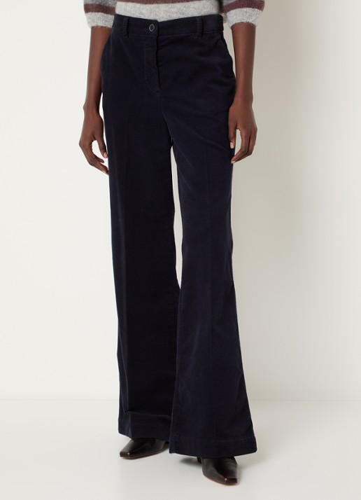 River Woods High waist flared fit pantalon met stretch