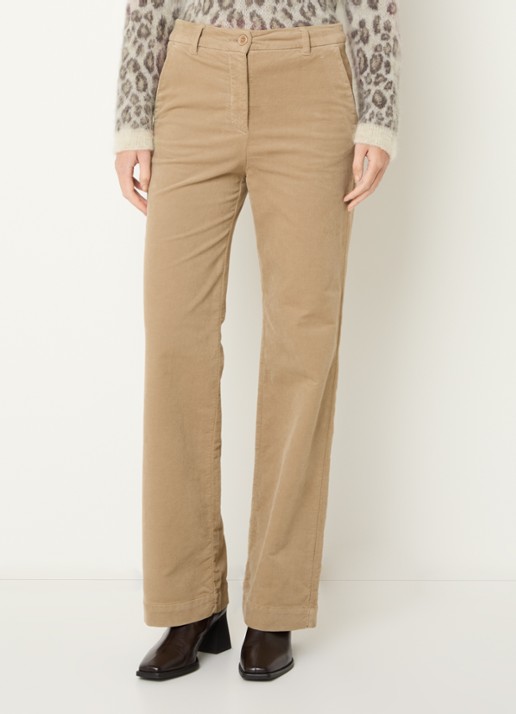 River Woods High waist flared fit pantalon met stretch