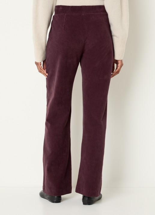 River Woods High waist loose fit broek met steekzakken - achterkant 4 bordeauxrood